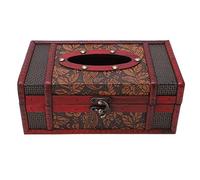 Boîte à Mouchoirs Rétro,Tissu De Livre Antique Classique en Bois Et Couvercle De Boîte à Mouchoirs en Bois Rectangulaire, Couverture De Boîte De Porte-Papier De Serviette De Nouveauté pour Salle De B