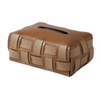 Boîte à mouchoirs tissée élégante avec deux couches moderne Boîte de rangement contemporaine pour bureau