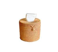 Boîte à mouchoirs tissée en rotin imitation herbe tressée, boîte de rangement for, porte-papier soie, décoration table for la maison et le salon(Color 2)