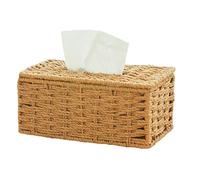 Boîte À Mouchoirs Tissée Naturelle Rustique - 22x12x9 Cm,support Style Rotin Pour Mouchoirs Standard Design À Maillage Respirant,décoration Durable Pour Salon/chambre/bureau,facile À Nettoyer