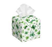Boîte À Mouchoirs, Trèfles, Saint-Patrick, Feuilles De Trèfle Vertes Pratique Boite Mouchoirs Réutilisable Porte-Serviettes pour Hôtel Domicile Salle De Bain