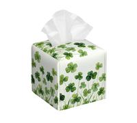 Boîte À Mouchoirs, Trèfles, Saint-Patrick, Printemps, Vert, Trèfle Réutilisable Couvre-Boîte À Mouchoirs Carrée Mouchoir Distributeur pour Maison Voiture Commode