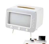 Boîte à mouchoirs TV rétro - Support de téléphone 2 en 1, organisateur multifonctionnel, rangement de papier toilette | Distributeur créatif pour salle de bain, salon, chambre à coucher, Table de chev