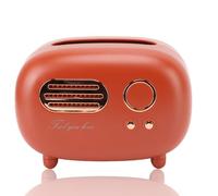 Boîte à mouchoirs Vintage, boîte à mouchoirs pour Le Visage Mignon Porte-mouchoirss de Bureau Couvre-boîtes à mouchoirss Radio rétro Mouchoir Distributeur (Rouge)