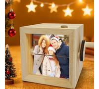 Boîte à mouvement à rabat au design moderne personnalisé, album d'histoire à manivelle fait à la main, cadeau fait à la main pour les grands-parents, anniversaire et Noël