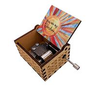 Boîte à musique à manivelle avec couvercle peint - Play You're My Sunshine (to All)