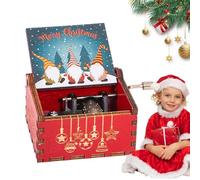 Boîte à Musique à manivelle de Noël | Boîte à Musique Classique à manivelle en Bois sculpté | Boîte à Musique gravée, boîte à Musique en Bois de Noël, décorations Cadeaux pour Halloween, de