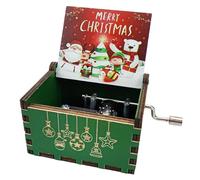 - Boîte à musique à thème de Noël | Boîte à musique d'Halloween à remonter | Boîte à musique classique | Mélodie de Noël | Boîte à musique vintage à manivelle festive pour les vacances