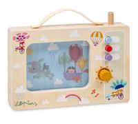 Lilliputiens - Boîte à musique animée Joe - Bois, mélodie Fly Me to the Moon - Beige