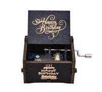 Boîte À Musique Anniversaire - Ancien Modèle En Bois À Manivelle Manuelle | Cadeau Romantique Pour Noël, Saint-Valentin, Mariage, Anniversaire À Offrir À La Famille, Amoureux, Collègue, Amis