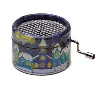 Boîte à musique avec la chanson de Noël de renommée mondiale (manivelle, mini rotatif, boîte à musique, boîte à musique) - Beau cadeau avec rouleau visible et strophe.