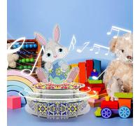 Boîte À Musique Avec Peinture Diamant, Bricolage, Art Fait À La Main, Broderie Diamant, Lapin De Pâques, Citrouille, Élément De Décoration De Bureau, Cadeau, Nouvelle Collection