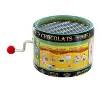 Boîte à Musique/boîte Musicale à manivelle dans Une boîte en Carton illustré sur Le thème des Bonbons avec mécanisme Musical de 18 Notes (Réf: Mistral) - Mistral Gagnant (Renaud)