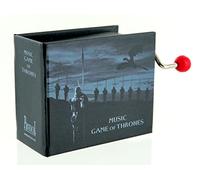 Boîte à musique/boîte musicale à manivelle en carton en forme de livre avec mécanisme musical de 18 notes (Réf: 1587B) - Le Trône de fer (thème principal de la série TV)
