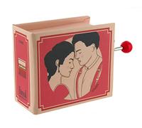 Boîte à musique/boîte musicale à manivelle en carton en forme de livre sur le thème du Titanic avec mécanisme musical de 18 notes (Réf: 1530) - Titanic - My heart will go on (James Horner)