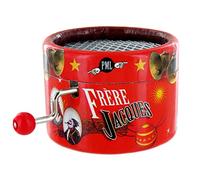 Boîte à musique / boîte musicale à manivelle en carton renforcé et décoré sur le thème de la chanson "Frère Jacques" avec mécanisme musical de 18 notes (Réf: PML-FRERE) - Frère Jacques (traditionnel)