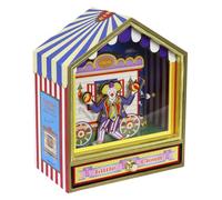 Boîte à Musique/boîte Musicale animée en Bois sur Le thème du Cirque avec Deux automates Clowns et mécanisme Musical à Ressort de 18 Notes - Le Printemps (Antonio Vivaldi).