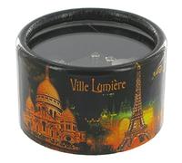 Boîte à Musique/boîte Musicale Presse-papiers en Carton décoré sur Le thème de Paris la Nuit avec mécanisme Musical à Ressort de 18 Notes: La Vie en Rose (Louiguy/Edith Piaf)