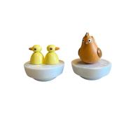 Boîte à musique canard en bois TROUSSELIER - mécanique avec aimants - 11,5x11,5cm
