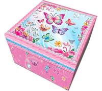 Boîte à musique classique avec papillons 132BG de Pecoware - Un son magique qui enchantera votre enfant et le mettra dans une ambiance de conte de fées ! Parfait pour un cadeau !