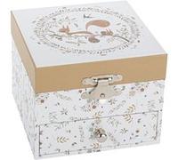 Boite a musique cube ecureuil dans la prairie - Trousselier Beige G