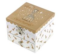 Trousselier - Sophie la Girafe. - Boîte à Bijoux & Trésors Musicale Phosphorescente - Idéal Cadeau Enfant Fille et Garçon - Brille dans la nuit - Musique Invitation à la Danse - Colori Camel