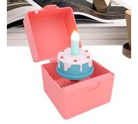 Boîte à musique d'anniversaire, boîte à gâteau musicale avec bougie artificielle - Petite chaussette de Noël pour décoration de table de maison