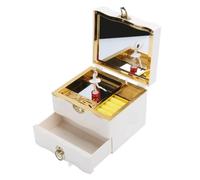 Boîte à musique danseuse TBEST - Classique - Blanc - Avec rangement pour bijoux