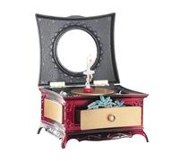 Boîte à musique danseuse unisexe avec boîte à bijoux et miroir - Boîte à bijoux musicale en bois avec ballerine qui tourne - Organisateur de bijoux pour filles et adultes - Cadeau nostalgique et