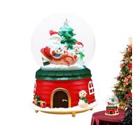 Boîte à Musique de Noël - Boule à Neige en Forme de Sapin de Noël en Mouvement - Changement de Couleur à Piles - Lanternes en pour décoration d'intérieur