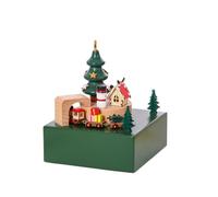 Boîte à musique de Noël magnétique en forme de train - Décoration de bureau classique, boîte à musique légère et mobile, pièce maîtresse festive de collection | Pour vitrine saisonnière à la maison