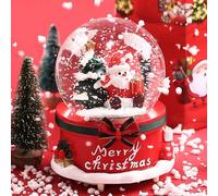 Boîte À Musique De Noël, Nouveau Design, Neige Avec Les Mots «Joyeux Noël», Une Boule De Cristal, Cadeau Pour Amis Et Copines