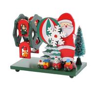 Boîte à musique de Noël pour , décorations de Noël pour boîte à musique - Jouet ornemental de table - Boîte à musique avec grande roue de Père Noël, ornement de table pour décoration de f