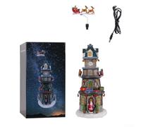 Boîte à musique de Noël scintillante avec USB/batterie, parfaite pour créer des vacances