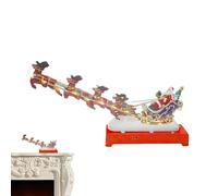 Boîte à musique de Père Noël, Boîte à musique pour - Boîte à musique en métal avec Renne du Père Noël - Musical Décoratives multifonctionnelles, Décoration de la maison, Ornements de bureau
