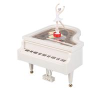 Boîte À Musique De Piano Classique Romantique,Mini Ornements Ménagers,Phtalballerine,Exquis,Mode Créative,Respectueux De L'environnement,Décoration D'intérieur - Type White
