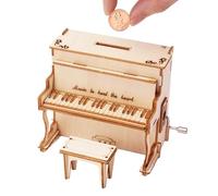 Boîte à musique de piano - Puzzle 3D en bois à monter soi-même - Décoration de bureau créative avec construction artistique - Vitrine pour chambre adulte - Décoration de chambre à coucher