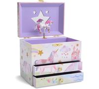 - Boîte À Musique De Rangement De Bijoux Pour Fille, Licorne À Paillettes, Avec 2 Tiroirs De Rangement - Mélodie Le The Beautiful Dreamer