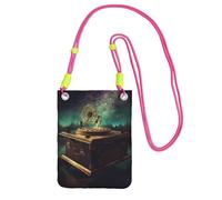 Boîte à musique de rêve - Sac à bandoulière pour téléphone portable - Étanche - Mini sac à main pour téléphone portable - Petit sac à bandoulière avec sangle réglable - Pochette de voyage pour