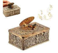 Boîte à Musique d'oiseau en Relief 3D, boîte à Musique chantante mécanique à remonter, Moulage en Alliage de Collection Vintage, pour la décoration de la Maison, Commode, Table de Nuit, étagère Gold