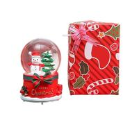 Boîte À Musique D'ornement De Bonhomme Neige Boule Musicale avec Lumière LED Et Mélodies Noël Classiques Œuvre d'art en Résine Noël Bonhomme Neige Musical pour Les