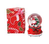 Boîte À Musique D'ornement De Bonhomme Neige Boule Musicale avec Lumière LED Et Mélodies Noël Classiques Œuvre d'art en Résine Noël Bonhomme Neige Musical pour Les
