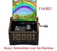 Boîte À Musique En Bois À Lancer Partout,Prend En Charge L'arc-En-Ciel,Cadeaux Musicaux Mignons Pour Enfants,Anniversaire,Décoration De La Maison Et Du Bureau - Type 114-B21