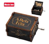 Boîte À Musique En Bois Avec Figurines D',Pirates Des Carib,Davy Jones,Jack Rotterdam,Cadeau D'anniversaire Créatif,Cadeau De Noël - Type Beauty And Beast #A