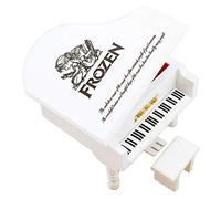 Boîte à musique en bois avec piano gravé La Reine des Neiges, cadeau musical, jeu de lancer, blanc