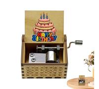 Boîte À Musique En Bois - Cadeau De Mélodie Classique, Trésor D'anniversaire Décoratif | Musique Artisanale Portable, Charme Mécanique Intemporel Gravé, Bel Ornement Idéal Pour L'affichage À La Maison