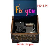 Boîte À Musique En Bois Noire De Type Horloge En Métal,Chanson Pour Vous Réparer,Décoration De La Maison,Ornements De Bureau,Cadeaux De Vacances - Type 140-E14