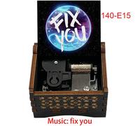 Boîte À Musique En Bois Noire De Type Horloge En Métal,Chanson Pour Vous Réparer,Décoration De La Maison,Ornements De Bureau,Cadeaux De Vacances - Type 140-E15