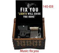 Boîte À Musique En Bois Noire De Type Horloge En Métal,Chanson Pour Vous Réparer,Décoration De La Maison,Ornements De Bureau,Cadeaux De Vacances - Type 140-E8