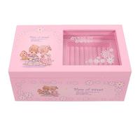 Boîte à Musique en Bois Rose, Ballerine, avec Miroir, Décor | Présent Prêt à Offrir, Objet Décoratif Raffiné, pour Commode de Chambre et Collectionneurs